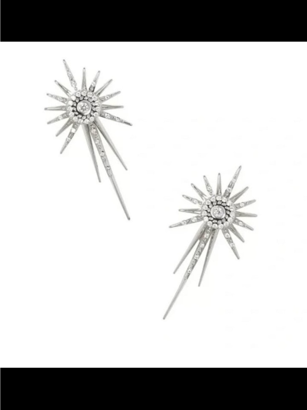 Josie Stud Statement Earrings In Silver authentic from Kendrascott new